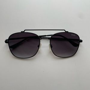 QUAY high key black aviator sunglasses